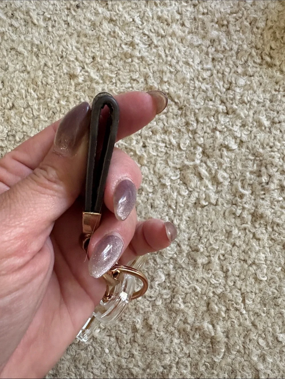 Gold Tote Key Holder /bagCharm